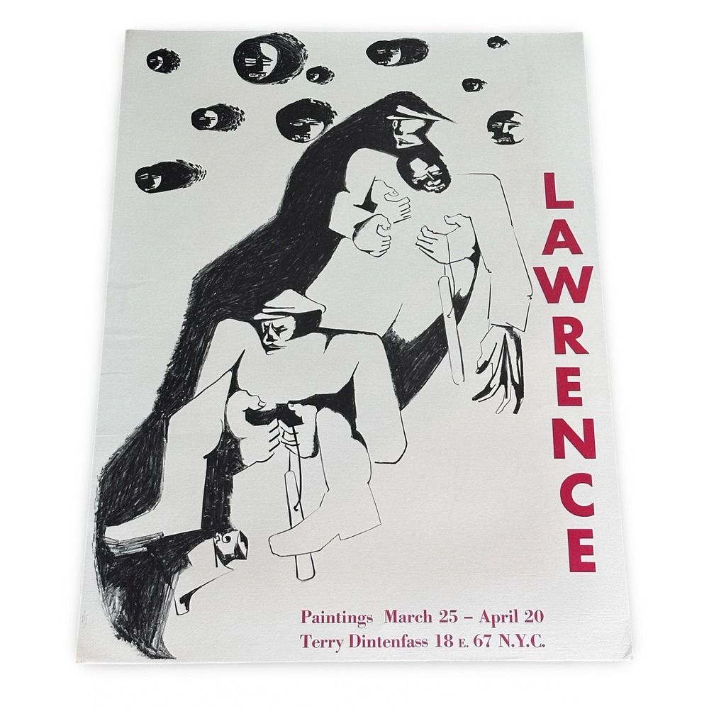 Jacob Lawrence Lithograph Exhibition Poster Terry Dintenfass Two Rebels 1963